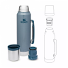 Термос Stanley Classic 1 л, голубой (10-08266-033)